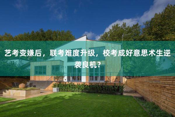 艺考变嫌后，联考难度升级，校考成好意思术生逆袭良机？