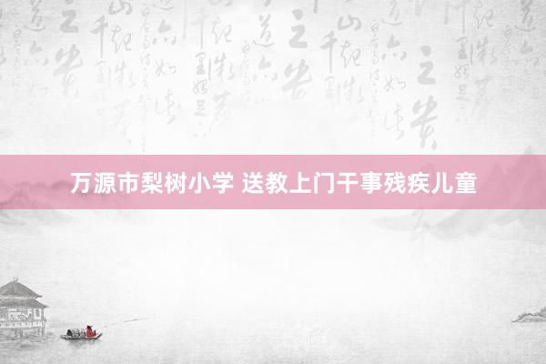 万源市梨树小学 送教上门干事残疾儿童