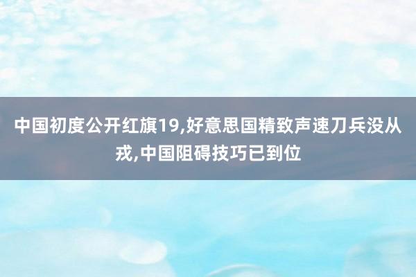 中国初度公开红旗19,好意思国精致声速刀兵没从戎,中国阻碍技巧已到位